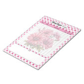 Roze Bloed Sugar Logboek Met Bloemenprint Notitieblok (Schuin)