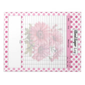Roze Bloed Sugar Logboek Met Bloemenprint Notitieblok (Voorkant)