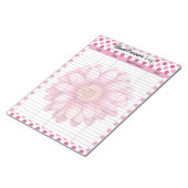 Roze Bloeddruklogboek met Bloemenmotief Notitieblok (Schuin)