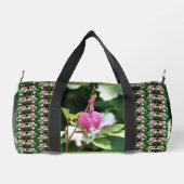 Roze Bloedend Hart Bloem Spiegel Gepersonaliseerd Plunjezak (Achterkant)