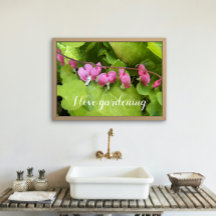 Roze Bloedend Hart Ik hou van tuinieren Floral