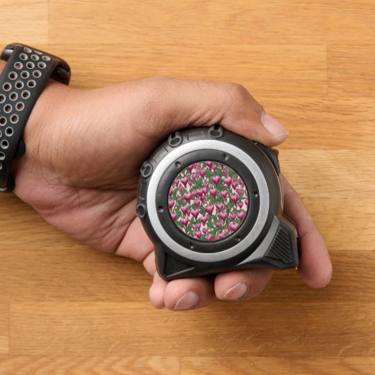 Roze bloedend hartbloempatroon rolmaat (Huis)