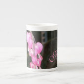 Roze Bloedende Hart Bloem Moederdag China Mok (Voorkant)