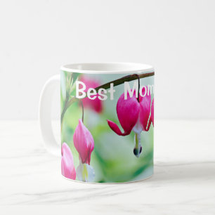 Roze bloederige hartslag Bloem Beste mama ooit Koffiemok