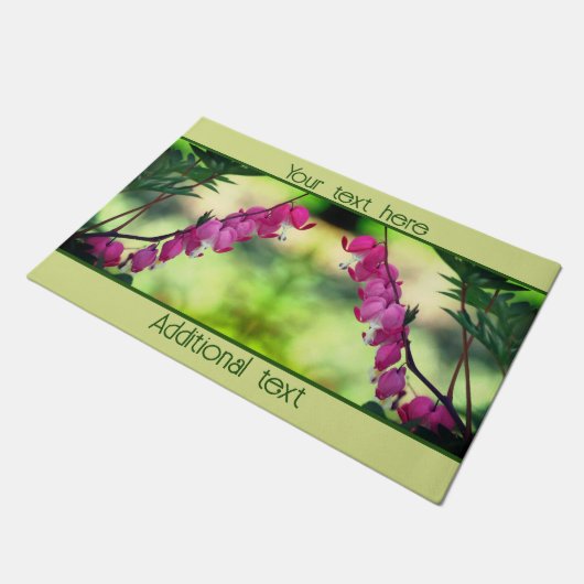 Roze bloeding Gepersonaliseerde bloemen Deurmat (Schuin)