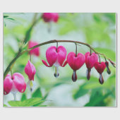 Roze bloeding Hartbloeding Bloem  Elegant Cadeaupapier (Vlak)