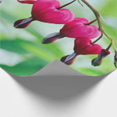 Roze bloeding Hartbloeding Bloem  Elegant Cadeaupapier (Hoek)