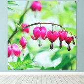 Roze bloeding Hartbloeding Bloem  Elegant Canvas Afdruk (Insitu (Houten vloer))