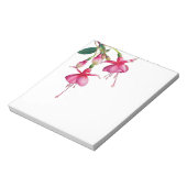 Roze bloeding Hartbloemen bladeren Notitieblok (Linkerzijde)