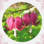  roze bloeding Hartbloemen Ronde Sticker