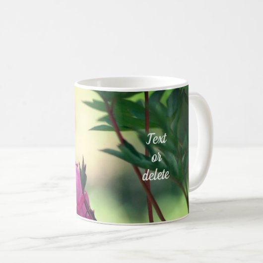 Roze bloeding Harten Bloem Aangepast Koffiemok (Voorkant rechts)