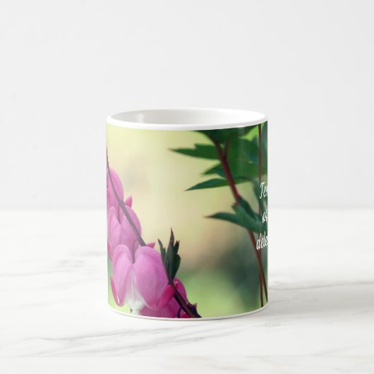 Roze bloeding Harten Bloem Aangepast Koffiemok (Center)