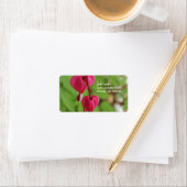 Roze bloeding Harten Etiket (Insitu)