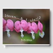 Roze bloeding Harten Gastenboek (Voorkant)