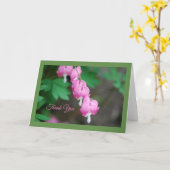 Roze bloeding Harten Wenskaart Kaart (Gele Bloem)