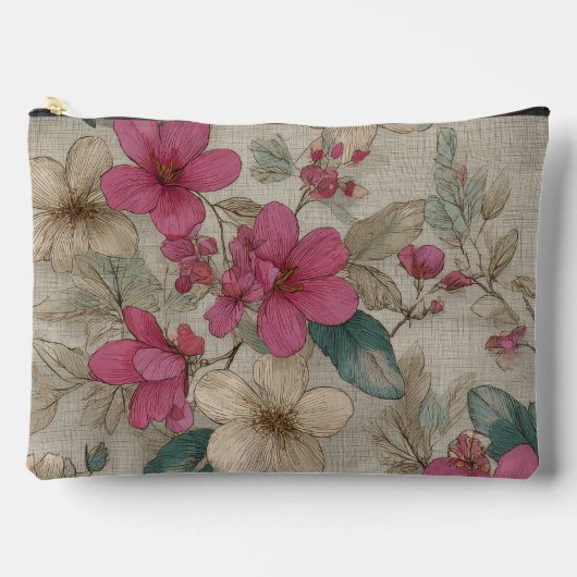 Roze Bloei Bloemen Etui (Voorkant)