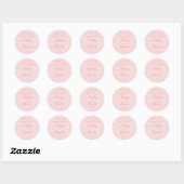Roze Bloei Custom Wedding Favor Labels (Vel)