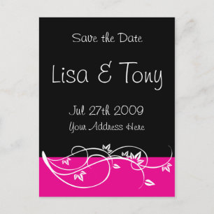 Roze bloei Save the date - Gepersonaliseerd Aankondigingskaart