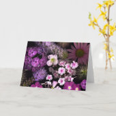 Roze Bloei van Juni Kaart (Gele Bloem)