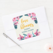 Roze bloei Vrijgezellenfeest Sticker (Envelop)