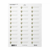 Roze Bloei Woestijn Cactus  Etiket (Full Sheet)