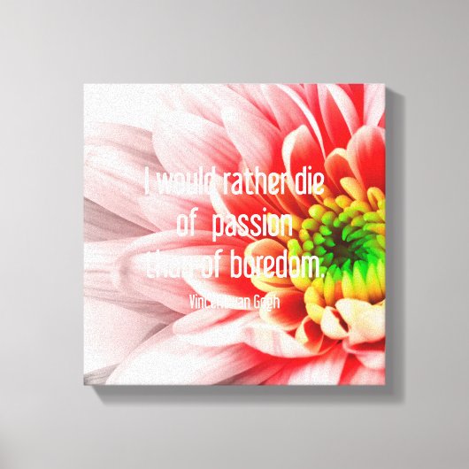 Roze bloeidoek voor citaat canvas afdruk (Voorkant)