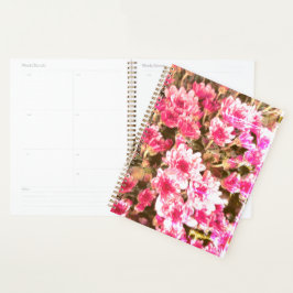 Roze Bloeiend Bloempatroon – Zachte Botanische Ont Planner