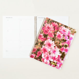 Roze Bloeiend Bloempatroon – Zachte Botanische Ont Planner