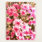 Roze Bloeiend Bloempatroon – Zachte Botanische Ont Planner (Voorkant)