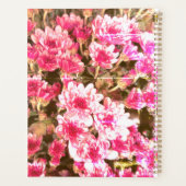 Roze Bloeiend Bloempatroon – Zachte Botanische Ont Planner (Achterkant)