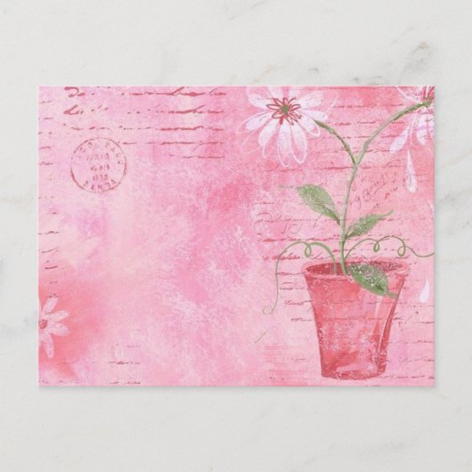 Roze, bloeiend Briefkaart (Voorkant)