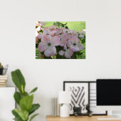 Roze bloeiend Poster van Dogwood (Thuiskantoor)