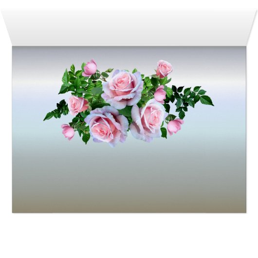 Roze bloeiend Roos (Binenzijde Horizontaal (Onderkant))