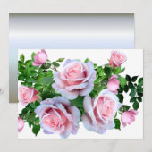 Roze bloeiend Roos (Voorkant / Achterkant)