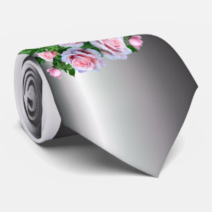 Roze bloeiend Roos Stropdas