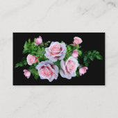 Roze bloeiend Roos Visitekaartje (Achterkant)