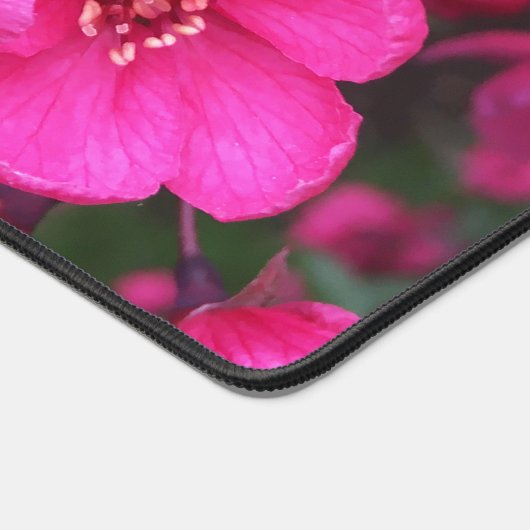 Roze bloeiende appel bureaumat (Hoek)