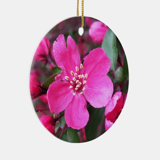 Roze bloeiende appel keramisch ornament (Rechts)