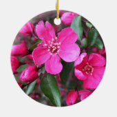 Roze bloeiende appel keramisch ornament (Achterkant)
