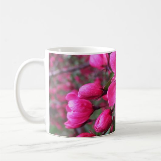 Roze bloeiende appel koffiemok (Links)