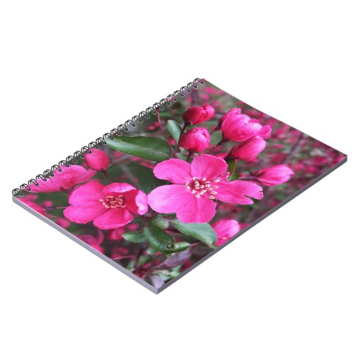 Roze bloeiende appel notitieboek (Linkerzijde)