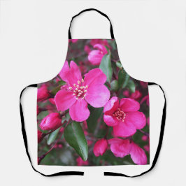 Roze bloeiende appel schort