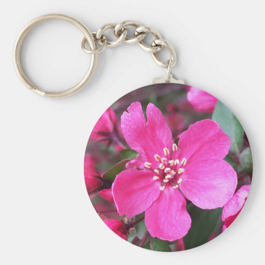 Roze bloeiende appel sleutelhanger (Voorkant)