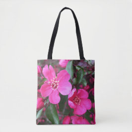 Roze bloeiende appel tote bag