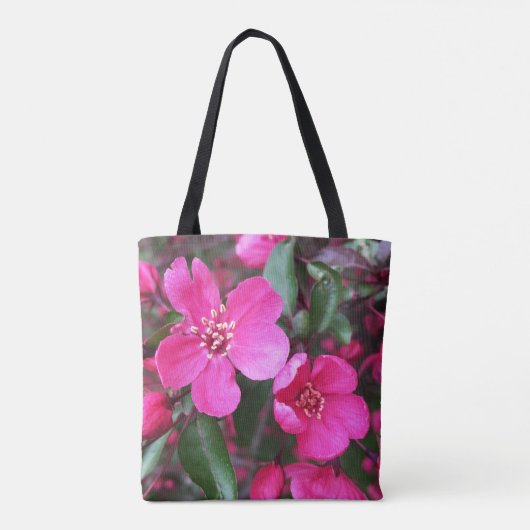 Roze bloeiende appel tote bag (Achterkant)