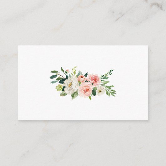 Roze bloeiende bloeiende Kaart invoegen (Achterkant)