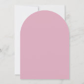 Roze bloeiende bloem bruiloft kaart (Achterkant)