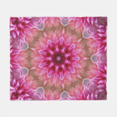 Roze bloeiende bloemen fleece deken (Voorkant (Horizontaal))