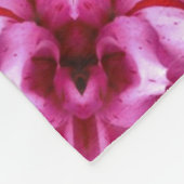 Roze bloeiende bloemen fleece deken (Hoek)