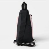 Roze bloeiende bloesems van een nectarine boom sling bag (Achterkant)